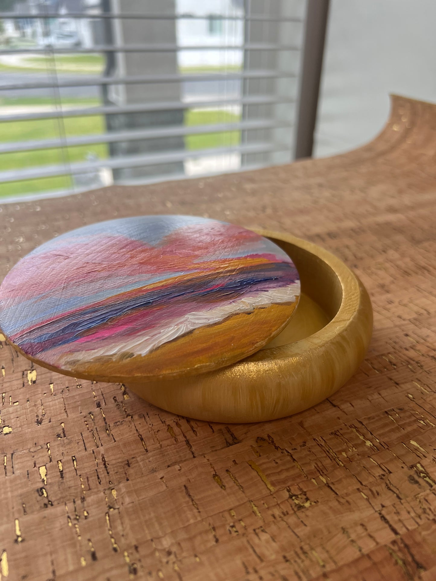 Pink Cloud Paradise Hand Painted Box