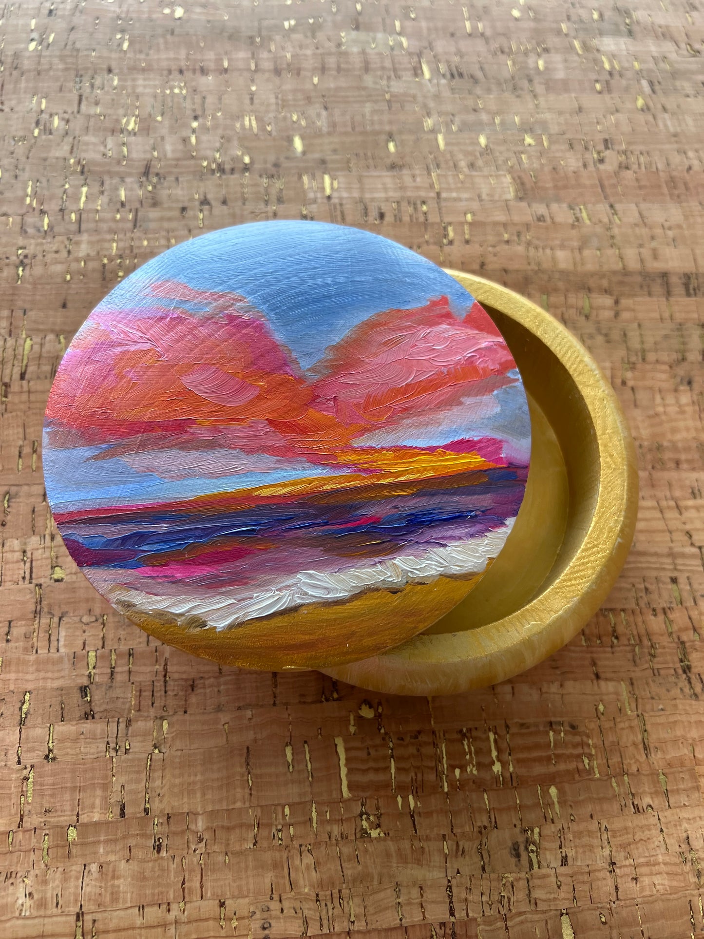 Pink Cloud Paradise Hand Painted Box
