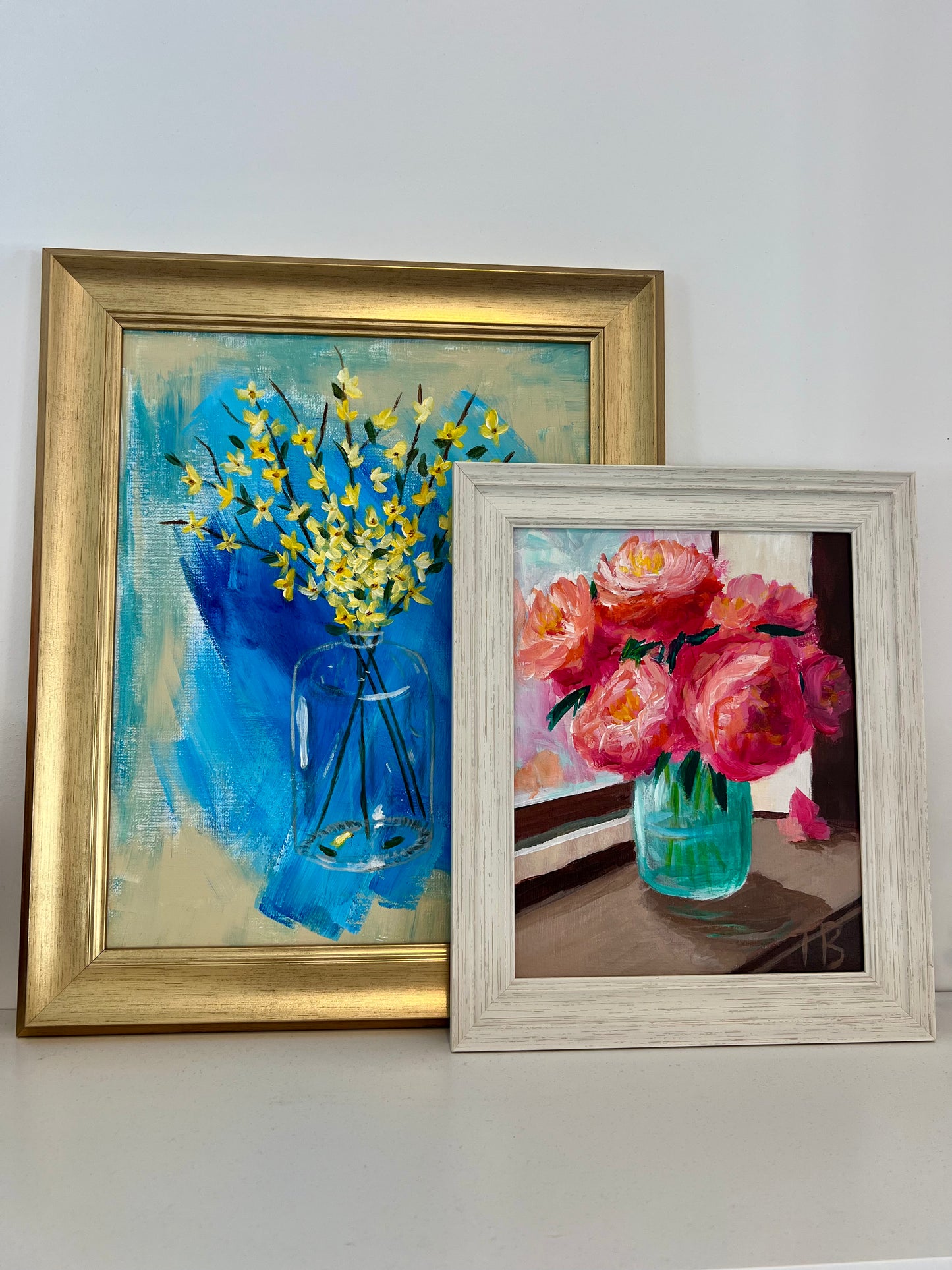 Popping Peonies - Original Acrylic Painting