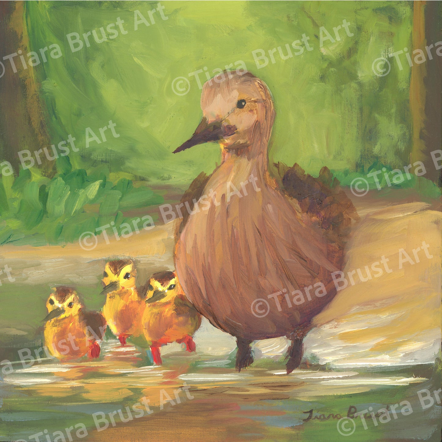 A Stroll With Mommy Art Print