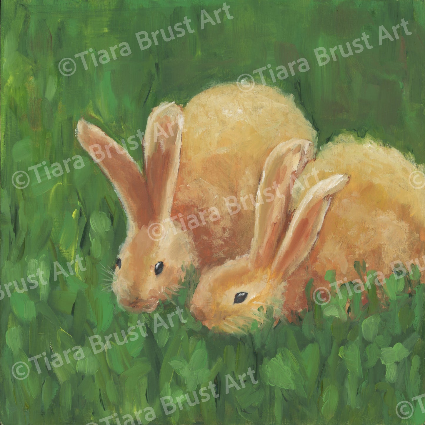 Jack and Jill Bunny Art Print
