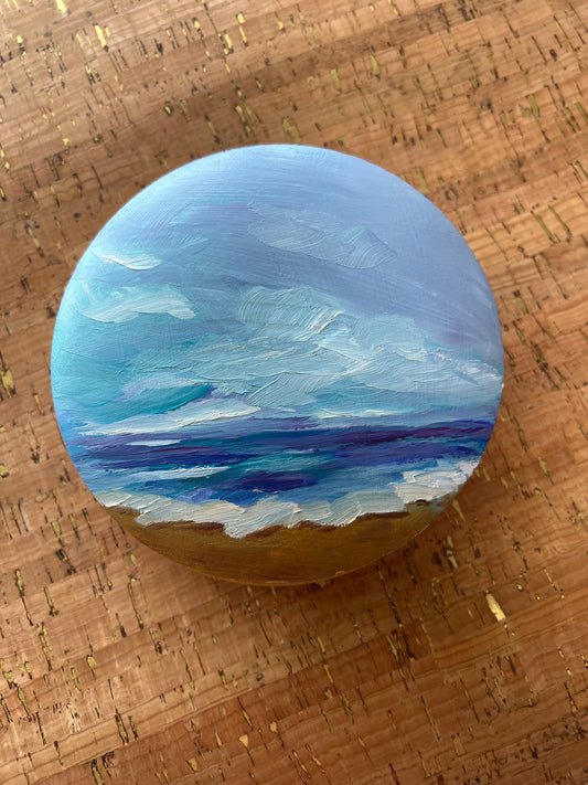 Blue Sea, Blue Skies Hand-Painted Box