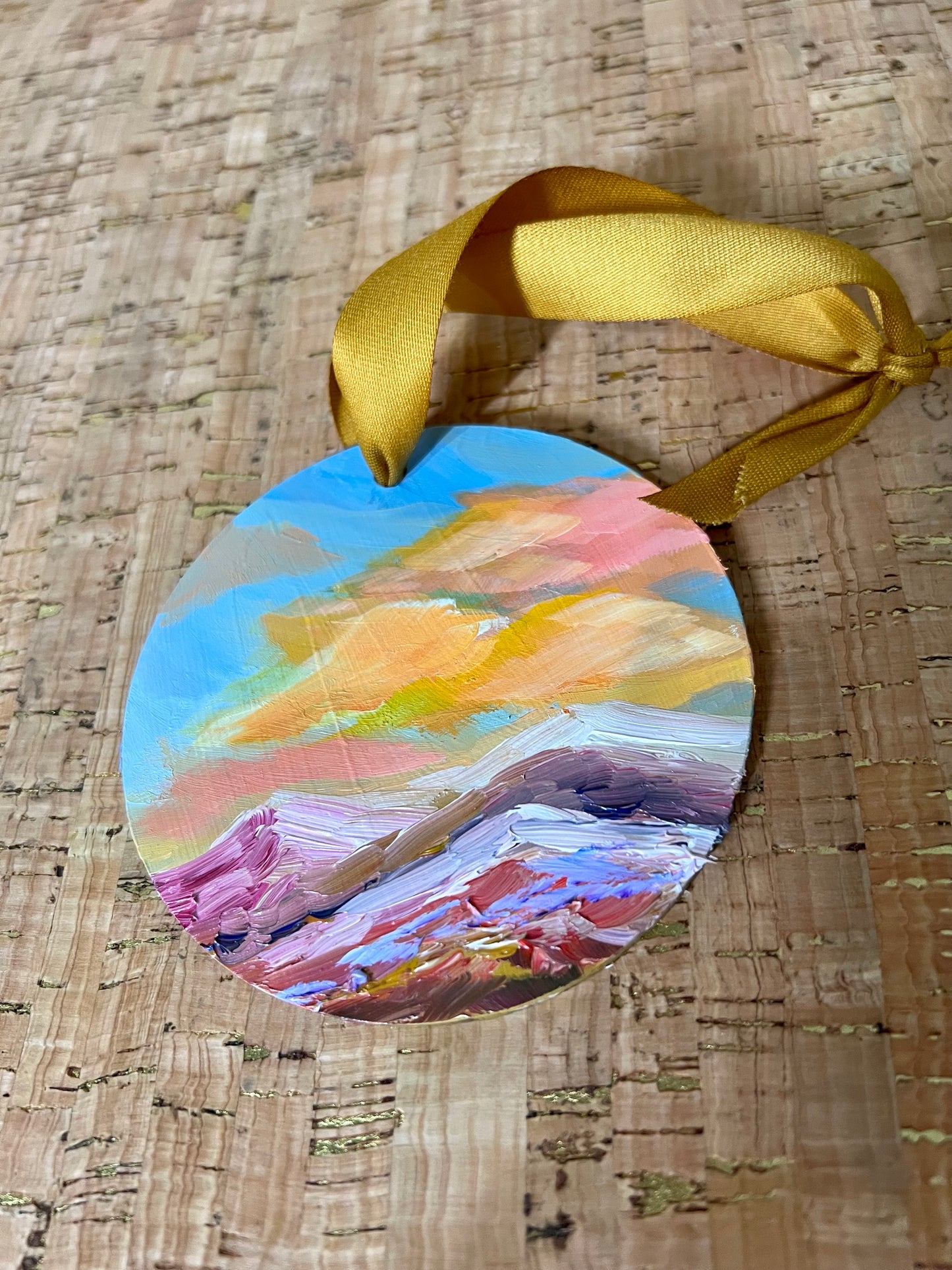 Sherbet Skies Hand-Painted Ornament