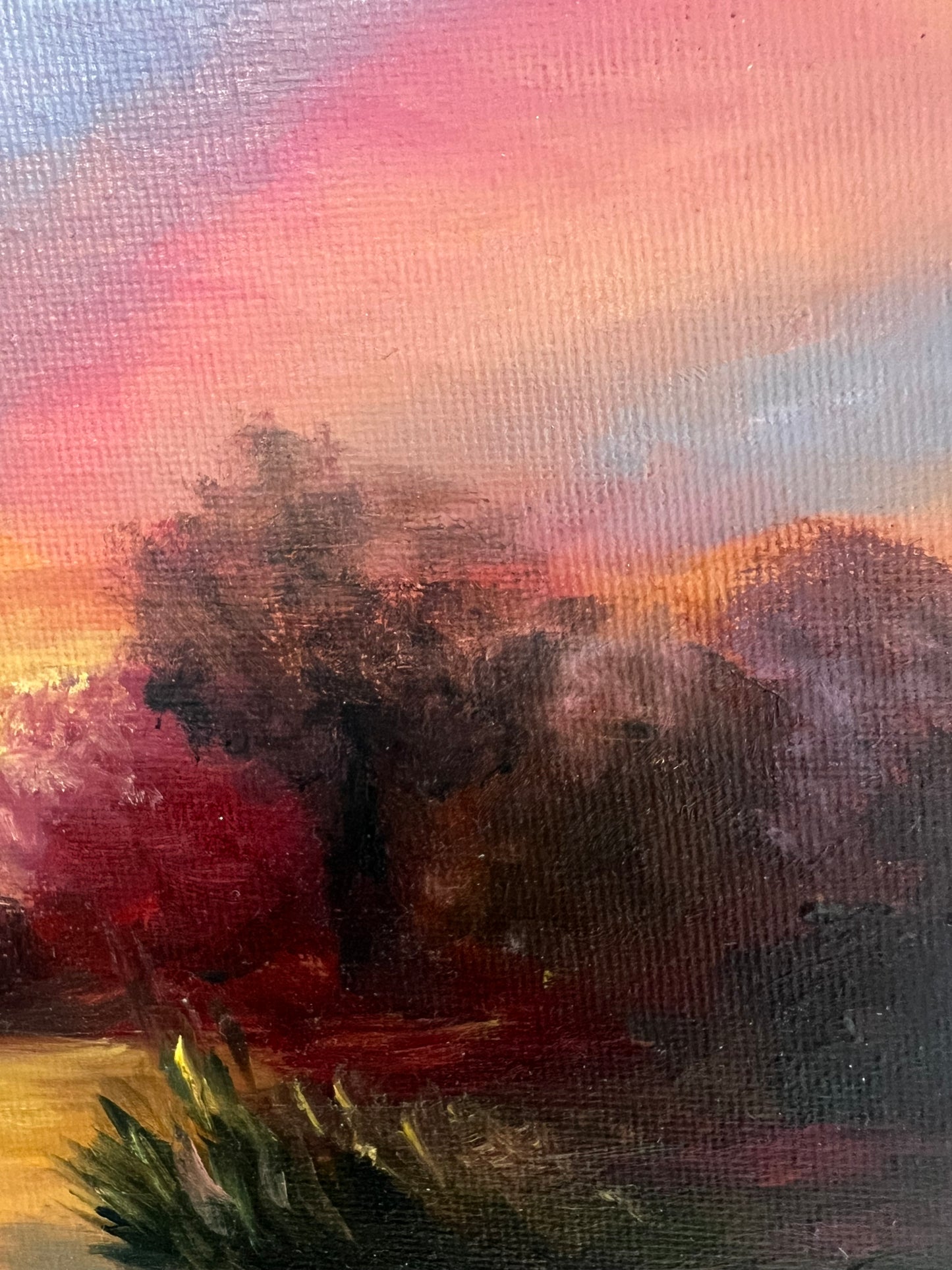 Romancing at Dusk Original Oil Painting