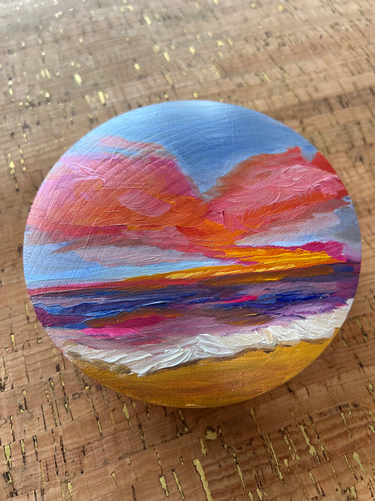 Pink Cloud Paradise Hand Painted Box