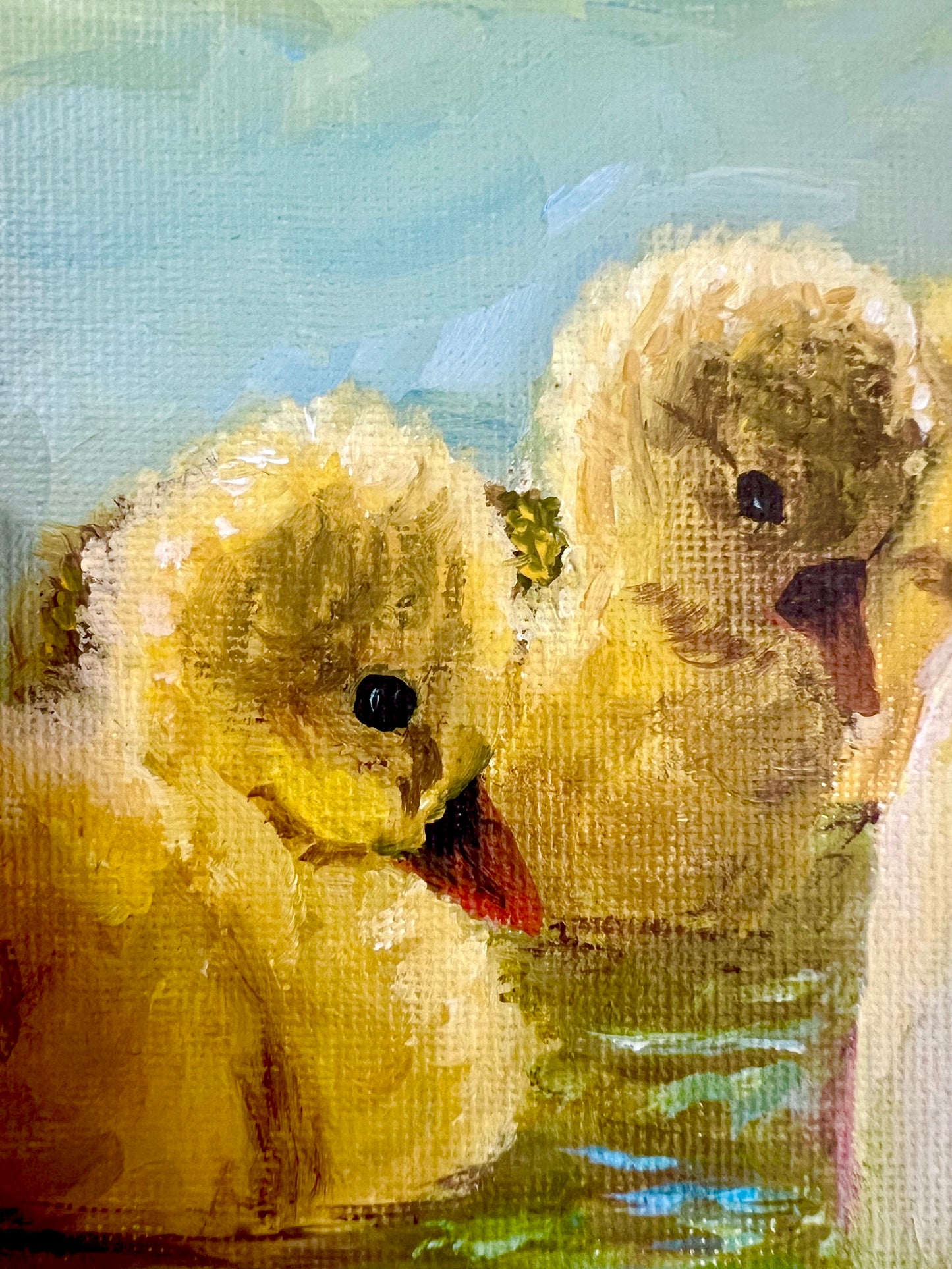 Let Us Gather Together Study Original Oil Painting