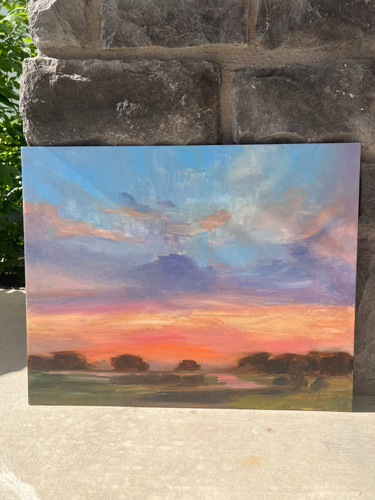Cotton Candy Skies - Original Oil Painting
