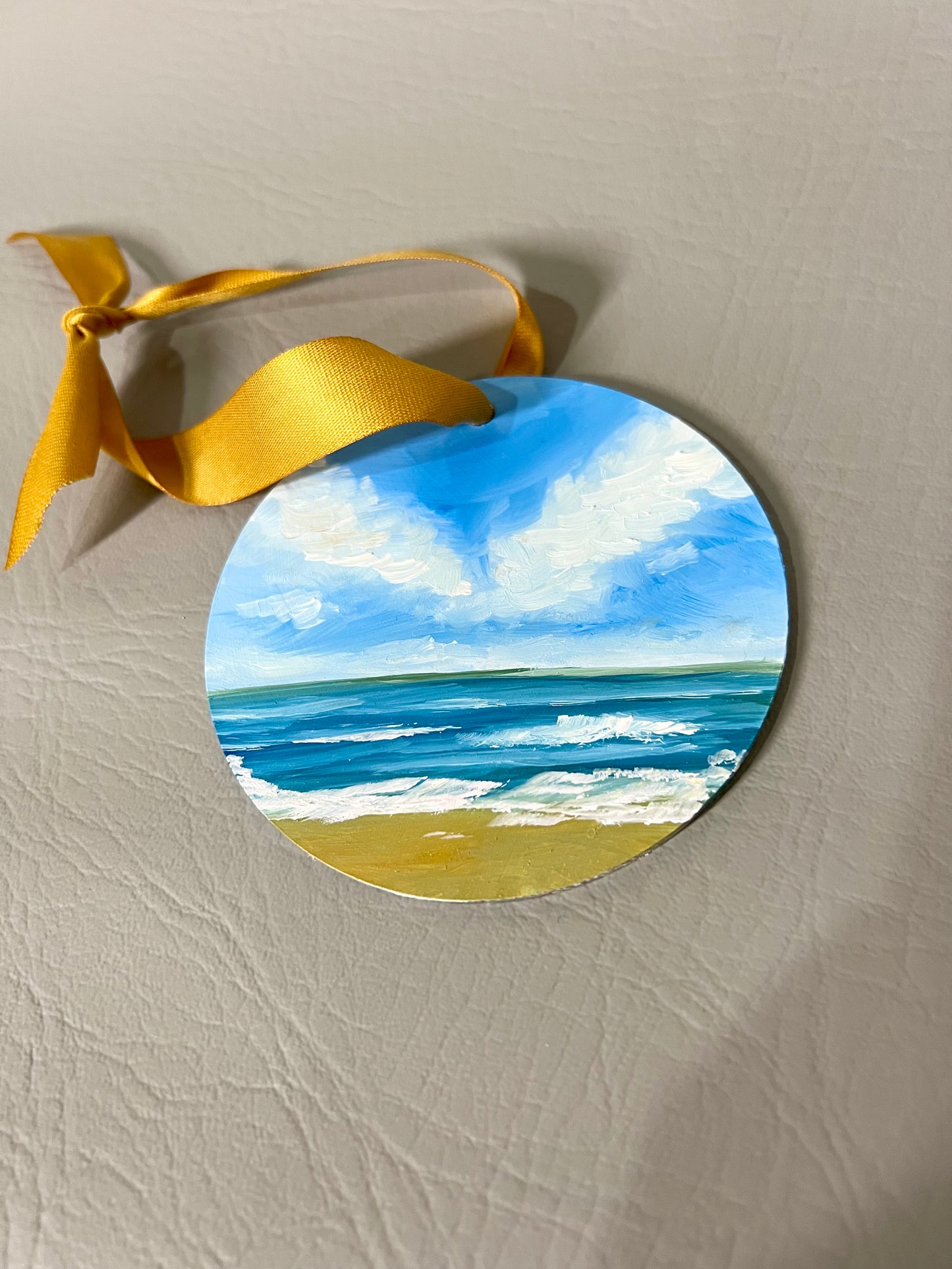 Blue Sky Beach Hand-Painted Ornament