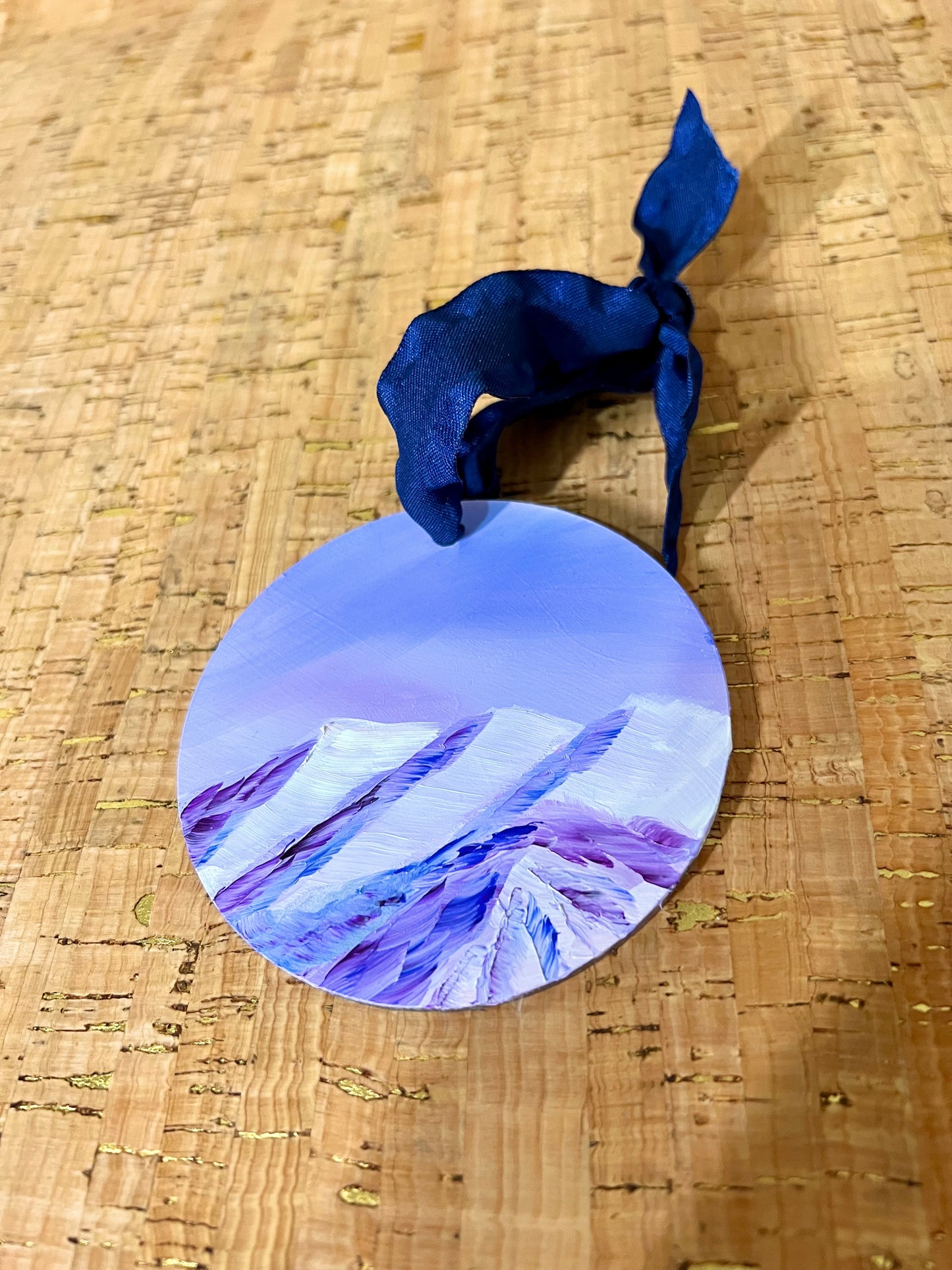 Lavender Skies Hand-Painted Ornament