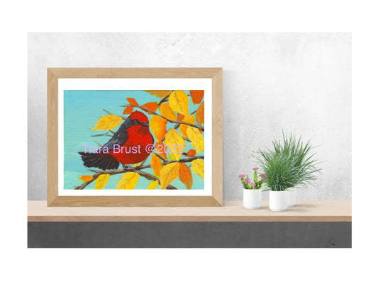 Red Bird, Red Bird, What do you see? Art Print