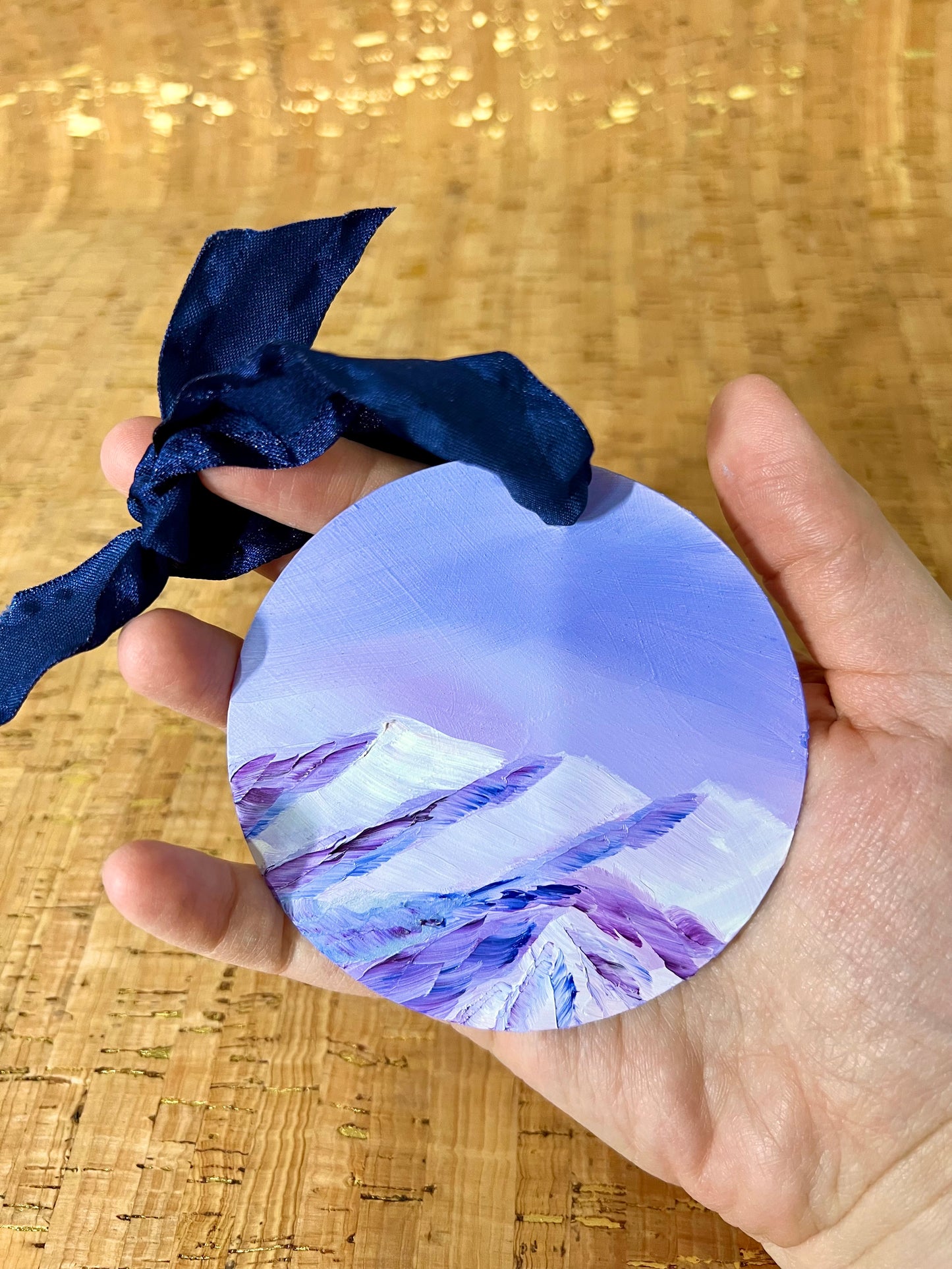 Lavender Skies Hand-Painted Ornament