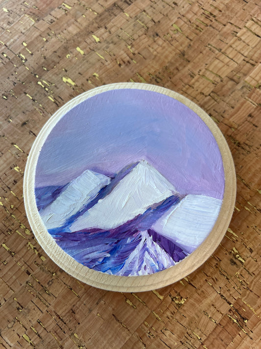 Lavender Skies Hand-Painted Wooden Plaque