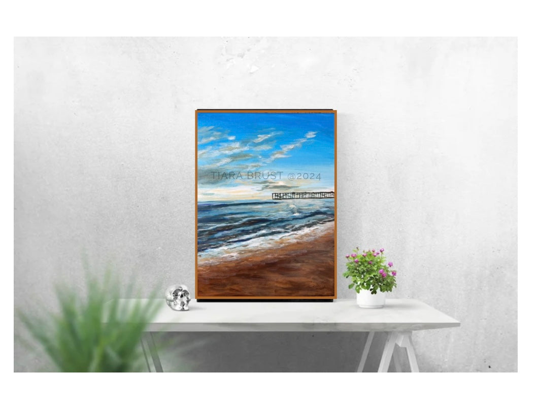 Dark Sand and Sea Art Print