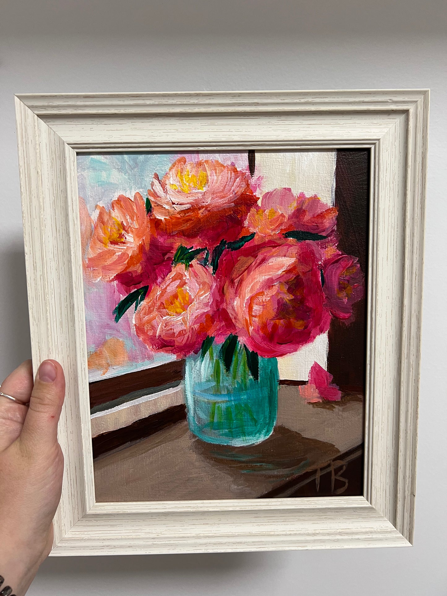 Popping Peonies - Original Acrylic Painting