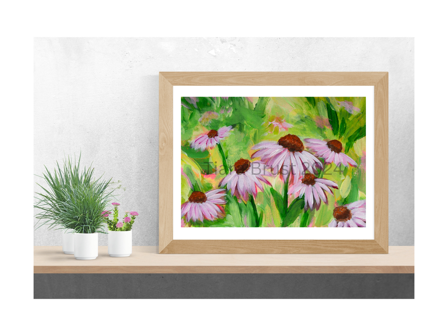 Coneflowers in Pink Art Print