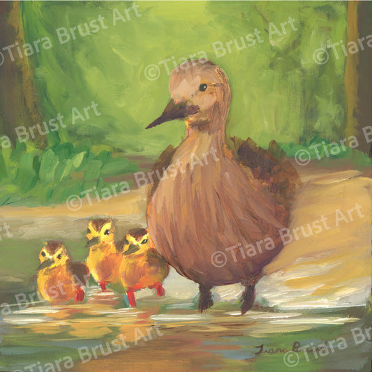 A Stroll With Mommy Art Print