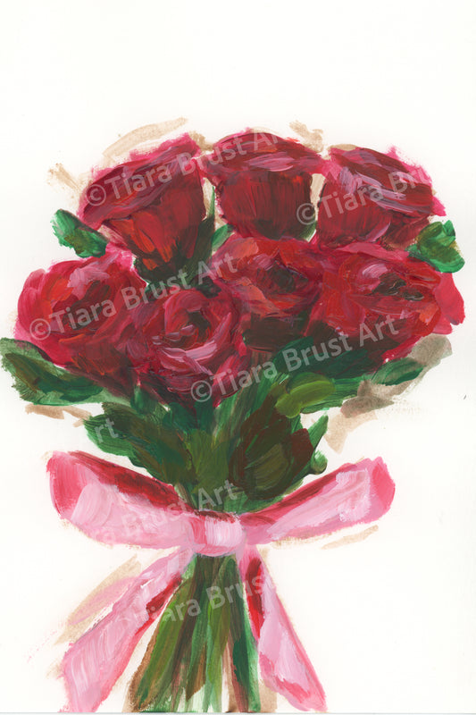 Valentine's Roses Art Print